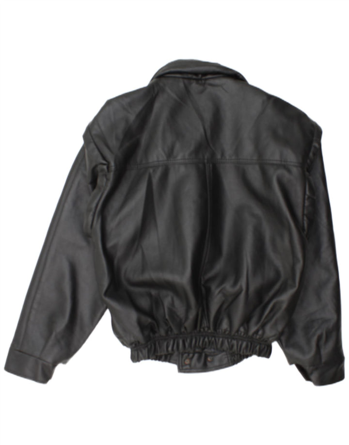 Giacca in pelle da uomo NEW TREND IT 54 2XL Pelle nera