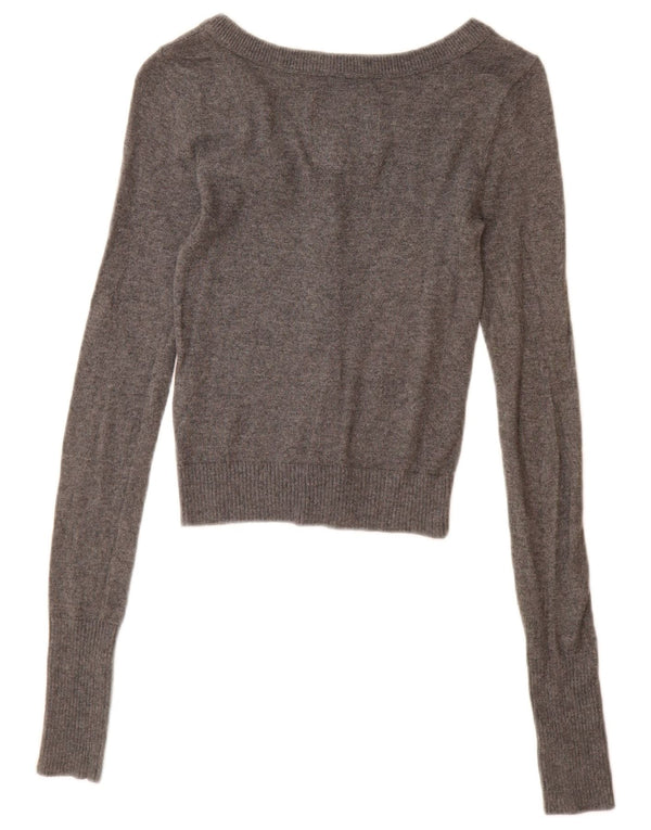 Maglione cardigan corto per ragazze Abercrombie & Fitch 11-12 anni grande grigio