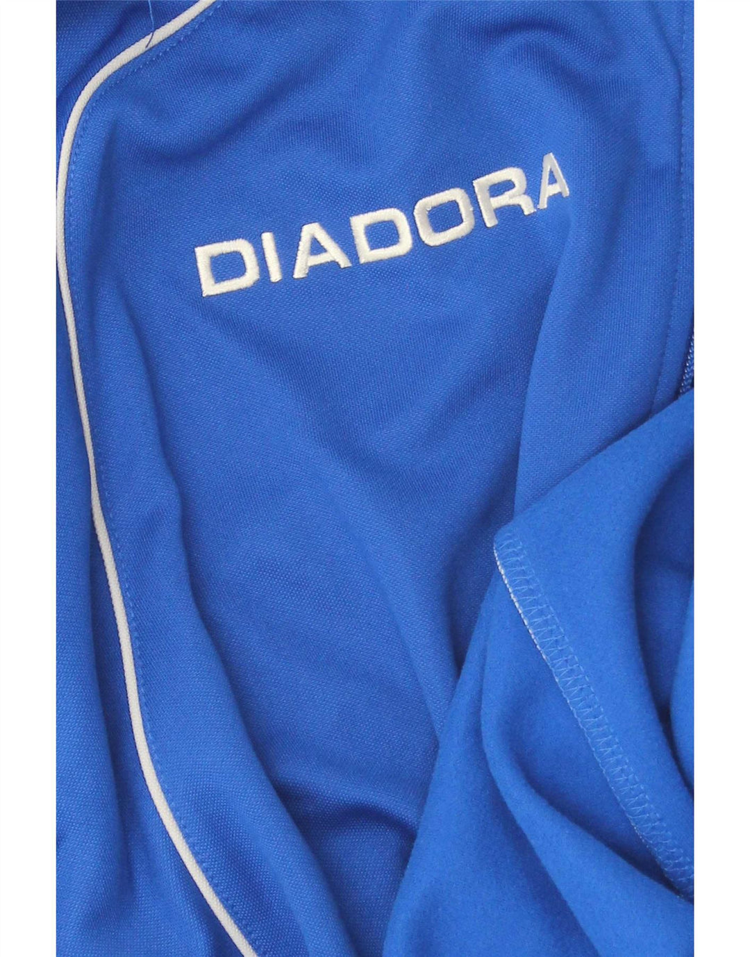 Top Diadora da uomo con zip e collo pullover tuta XL blu poliestere