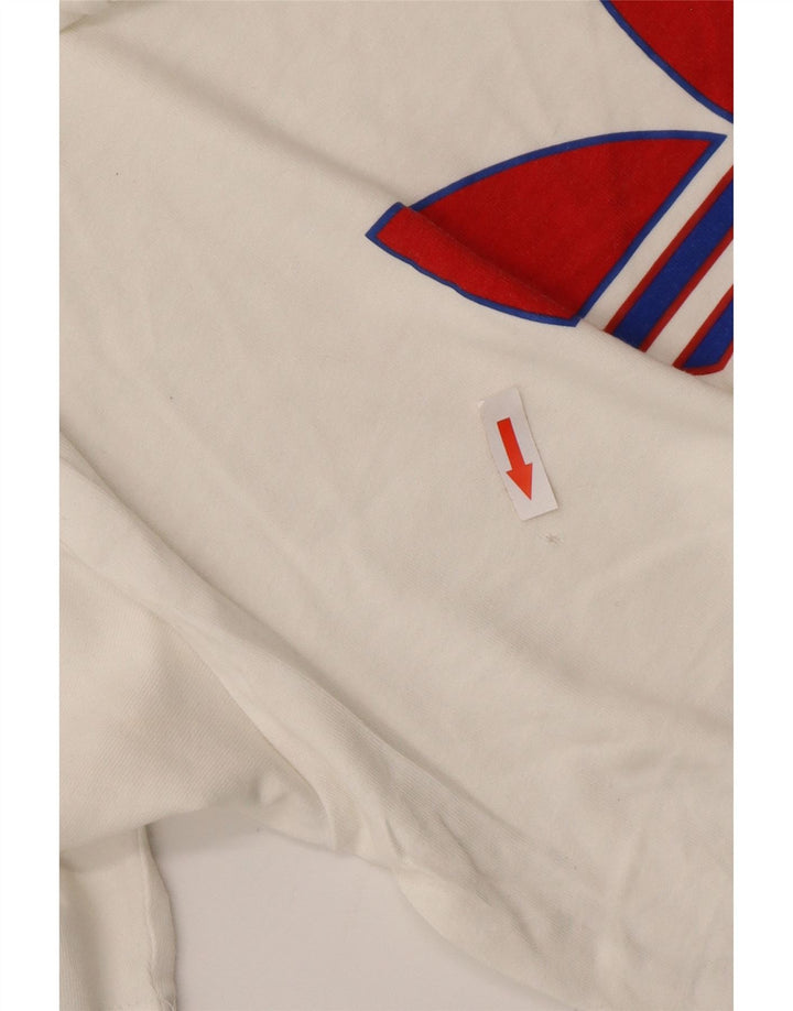 T-shirt grafica da uomo ADIDAS Top piccola in cotone bianco