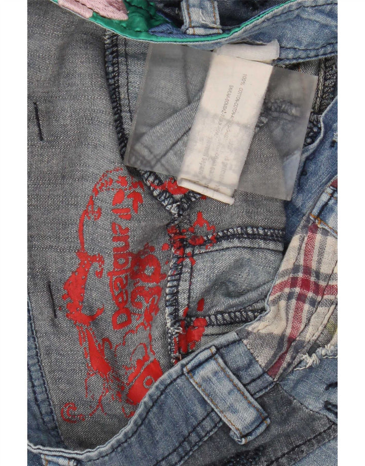Jeans Desigual da donna Harem con cavallo basso W30 L13 cotone patchwork blu