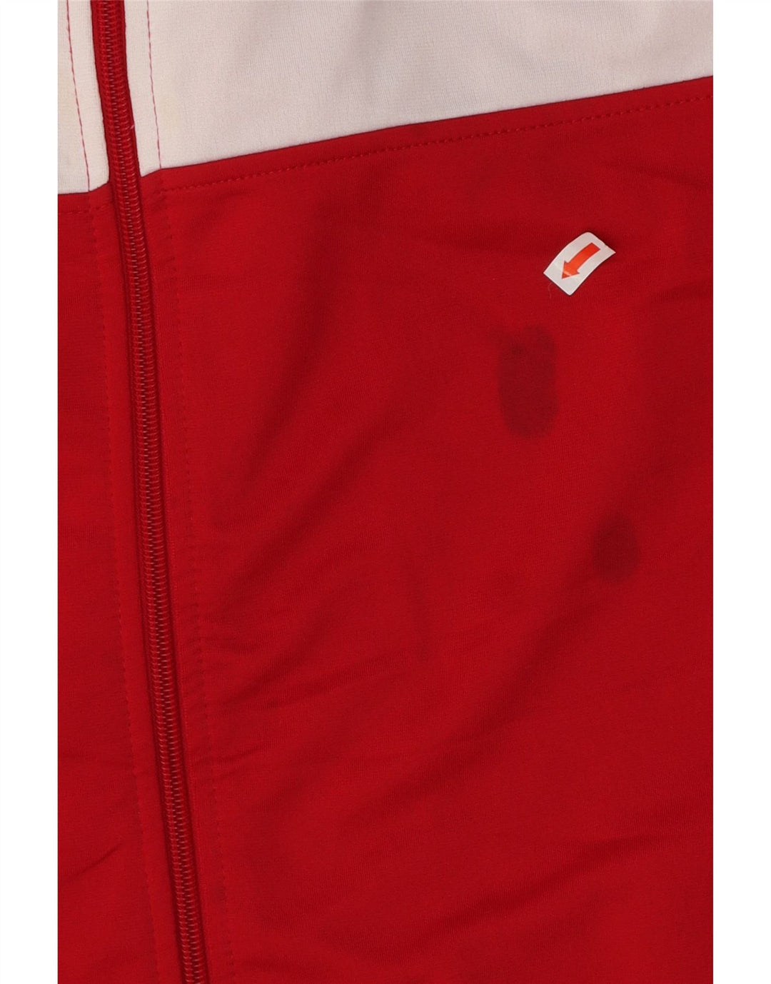 Giacca da tuta da uomo ASICS, giacca in poliestere color block rosso medio