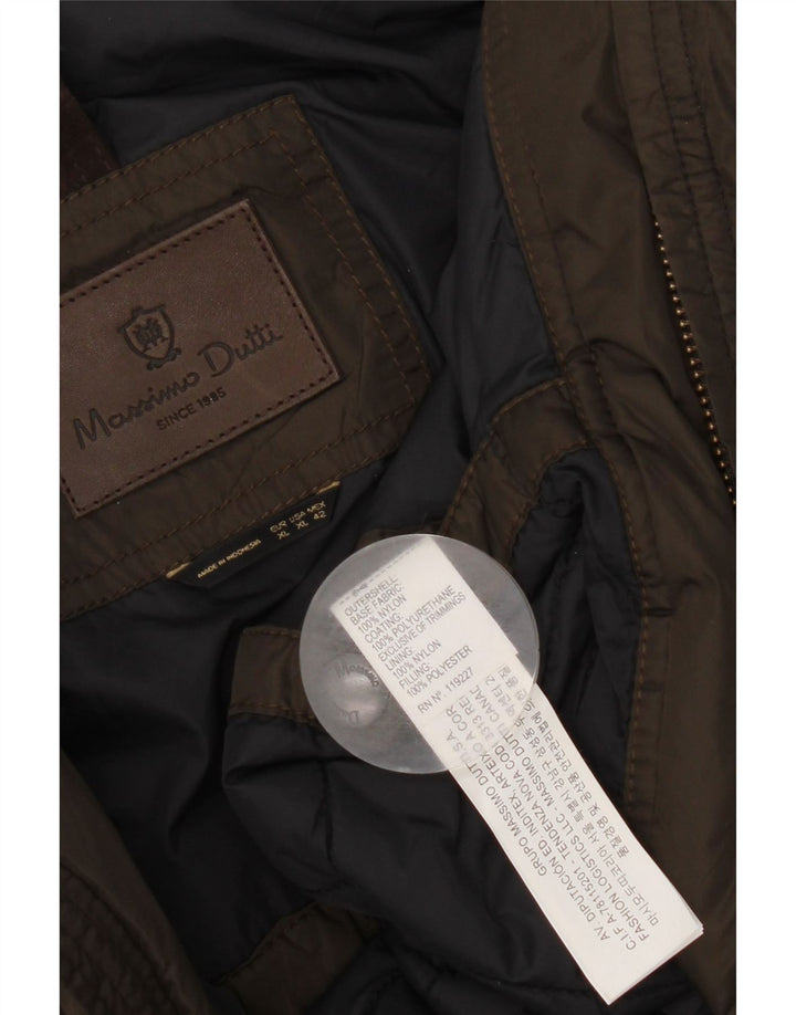 Giubbotto bomber da uomo Massimo Dutti UK 42 XL nylon marrone