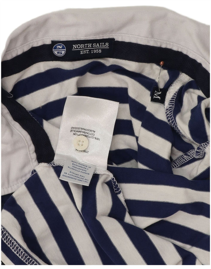 Polo da donna North Sails UK 12 cotone a righe blu navy medio