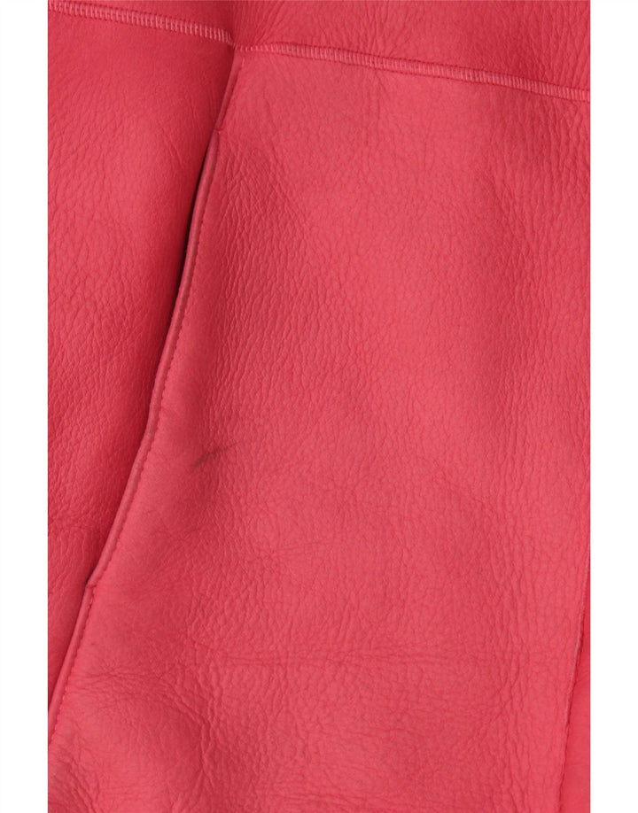 Giacca in shearling da donna dal taglio ampio di Jake EU 36 piccola pelle rosa