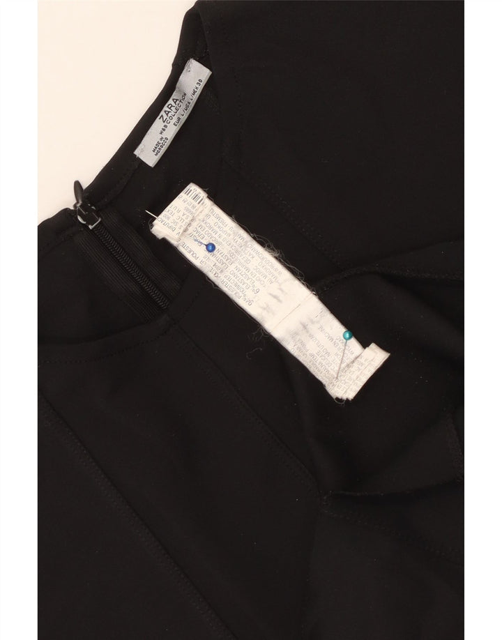 Abito a trapezio senza maniche da donna Zara UK 14 grande poliestere nero