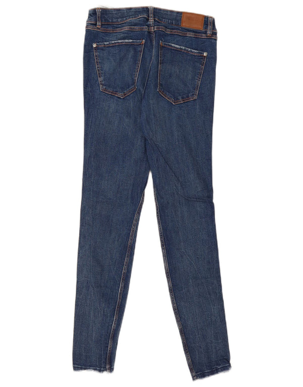 Jeans skinny da donna Zara EU 38 Small W28 L27 Cotone a righe blu