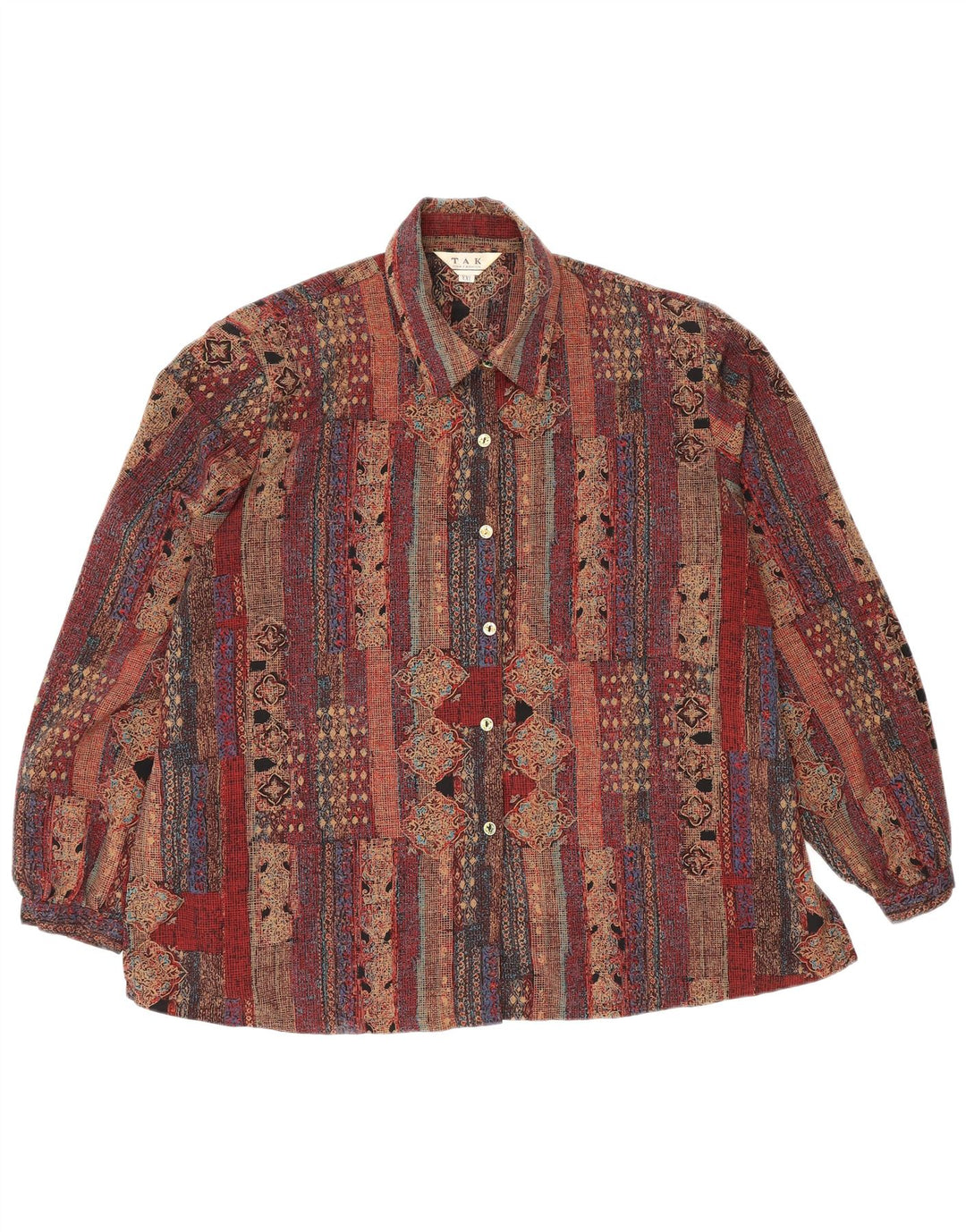 Camicia da donna Tak UK 20 2XL Patchwork marrone