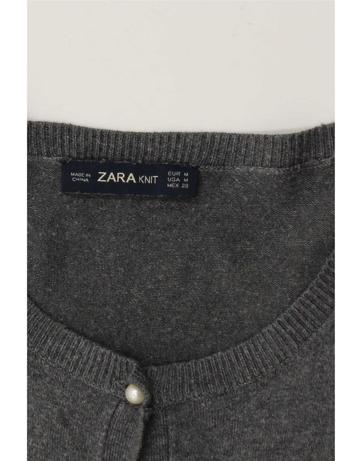 Maglione cardigan da donna Zara UK 14 Grigio medio