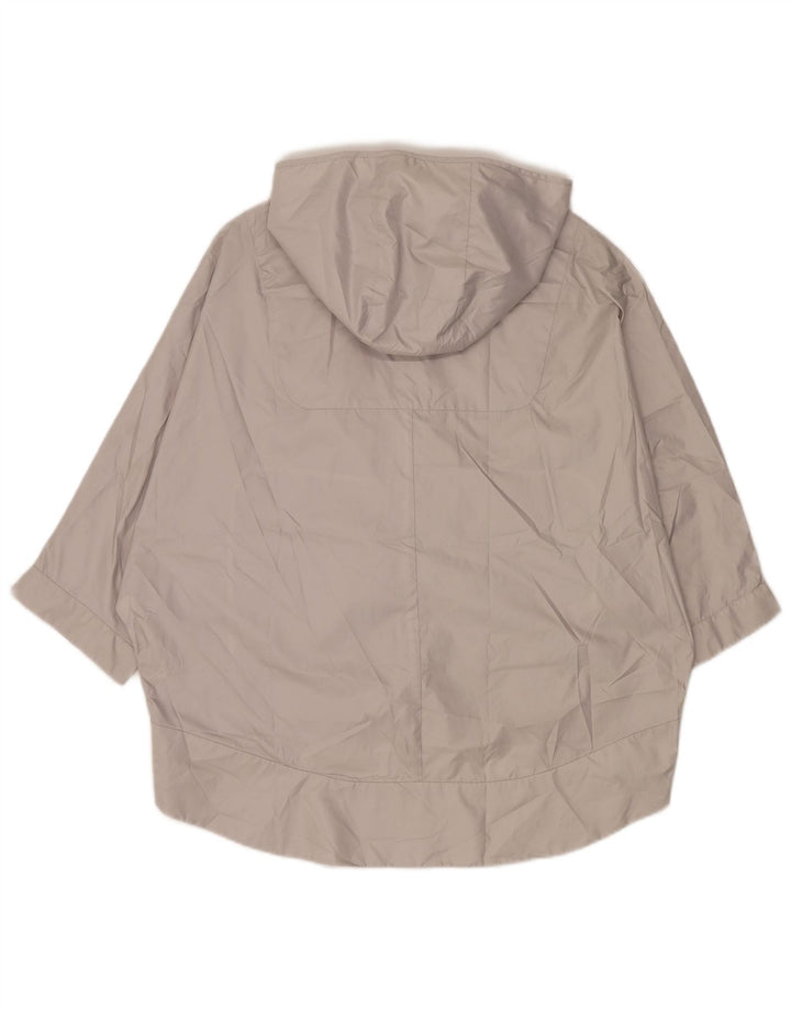 Giacca antipioggia oversize da donna Zara con maniche a 3/4 e cappuccio UK 14 Grigio medio