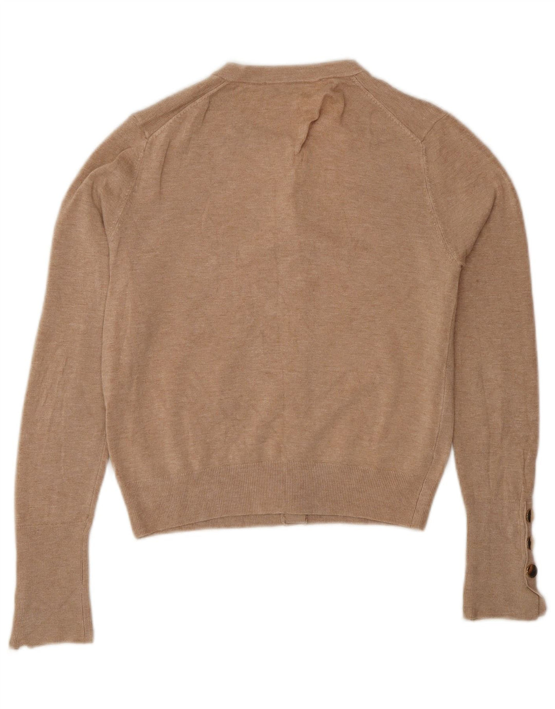 Maglione cardigan corto da donna Zara UK 10 piccolo marrone