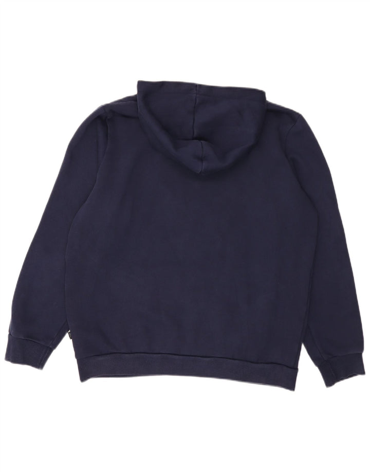 Felpa con cappuccio grafica da uomo Puma media cotone blu navy
