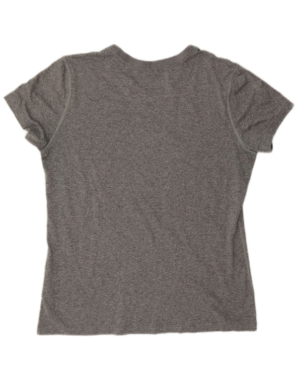 T-shirt grafica da donna Nike New Jersey Top UK 16 grande grigio chiazzato