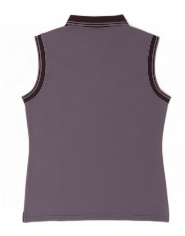 Polo senza maniche da donna Kappa UK 18 XL in cotone color block viola