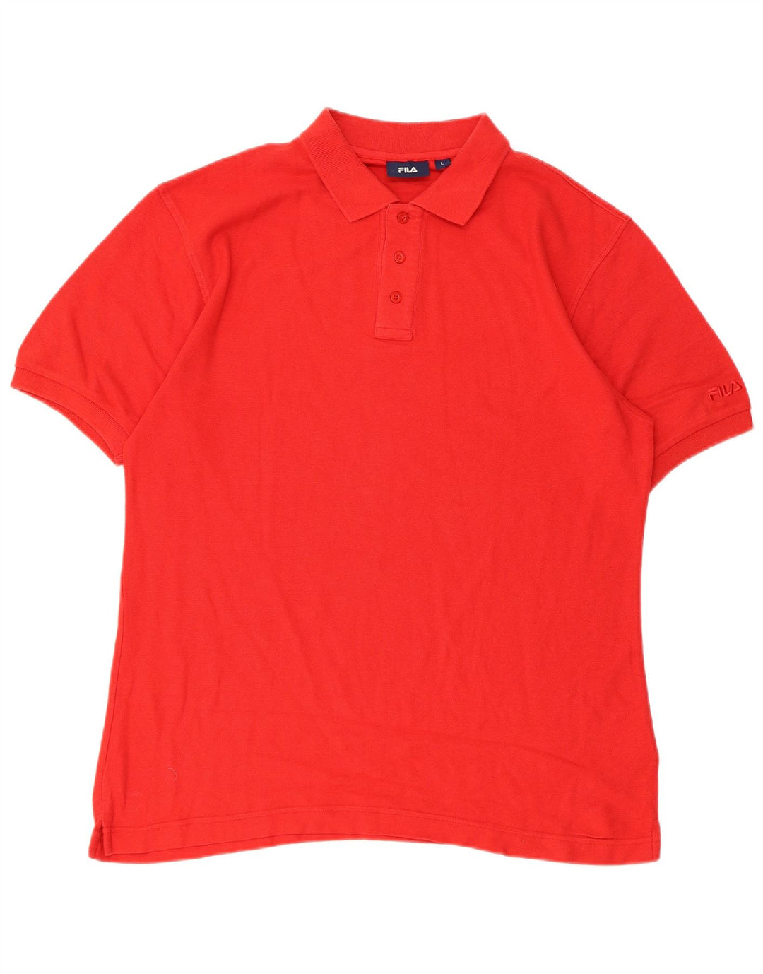Polo da uomo Fila Large rossa in cotone