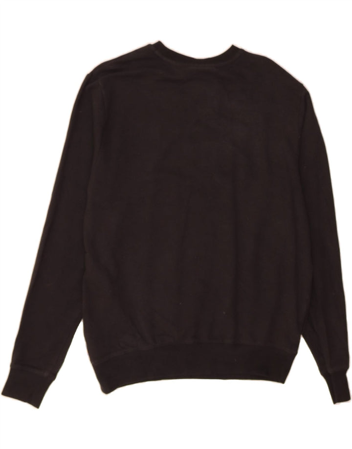 FILA Mens Crew Neck Jumper Sweater Small Black Cotton Vintage Fila and Second-Hand Fila from Messina Hembry 