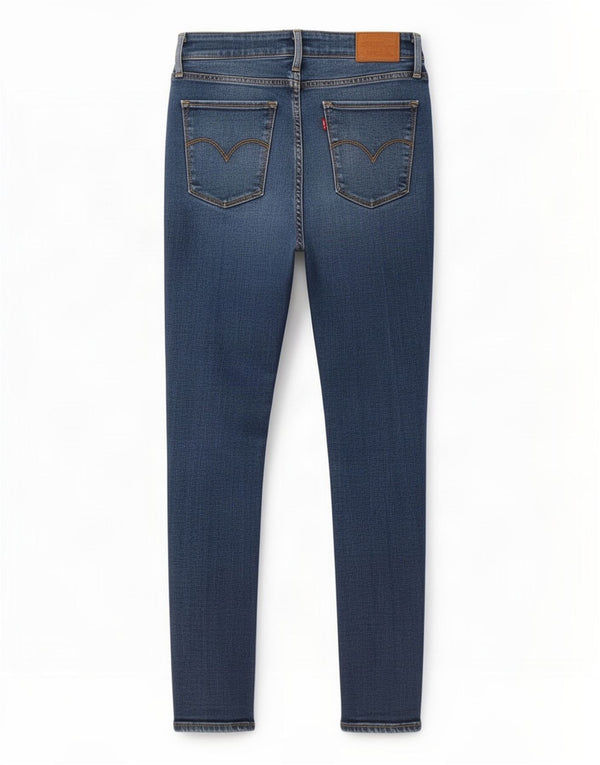 Jeans skinny a vita alta da donna Levi's W27 L30 Lyocell blu