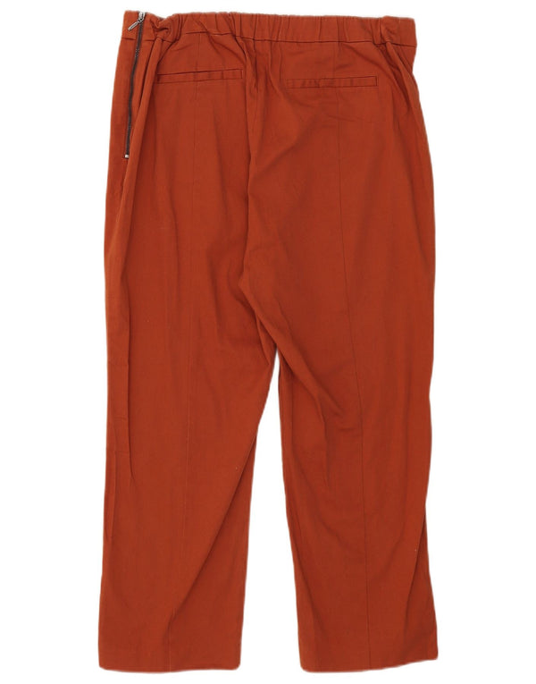 Pantaloni capri dritti a vita alta da donna M&Co UK 18 XL W32 L23 Marrone