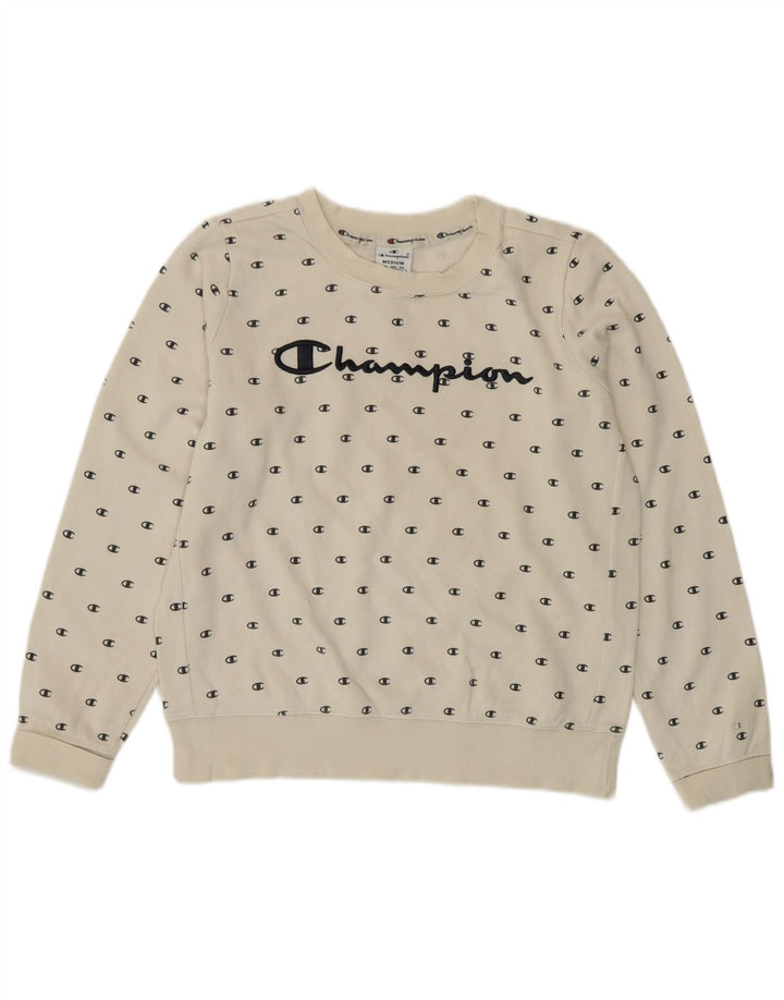 Felpa con grafica da donna Champion UK 14 Medium White