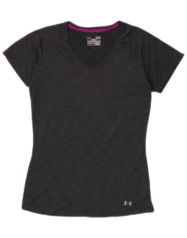 Maglietta Under Armour da donna Heat Gear Top UK 10 Small Grigio Poliestere