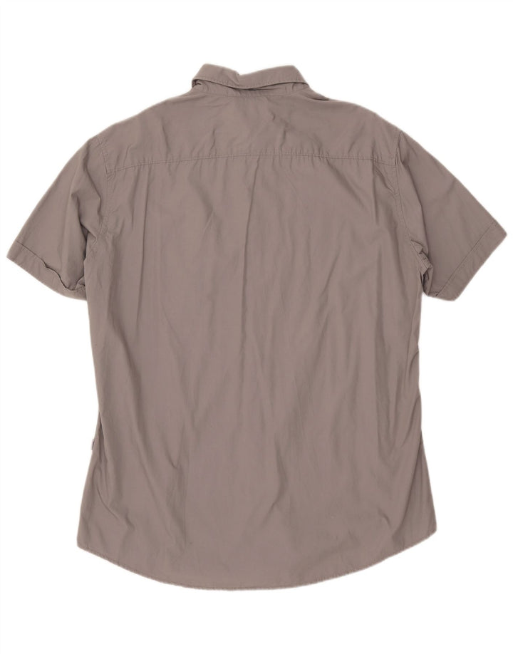 Camicia a maniche corte da uomo MEXX XL in cotone grigio
