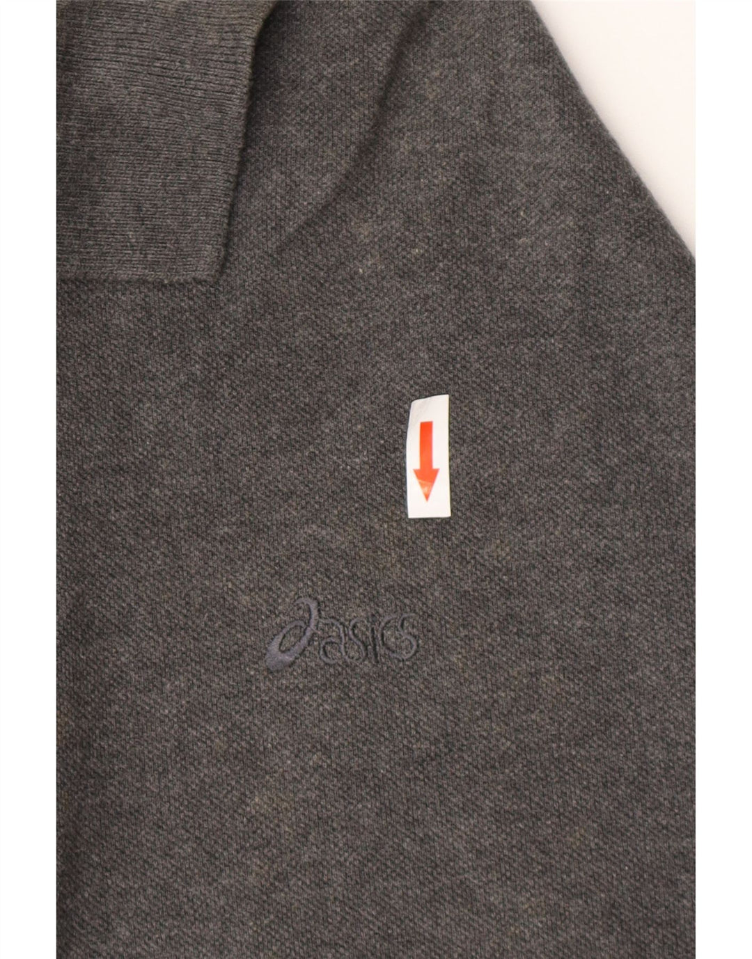 Polo ASICS da uomo grande in cotone grigio