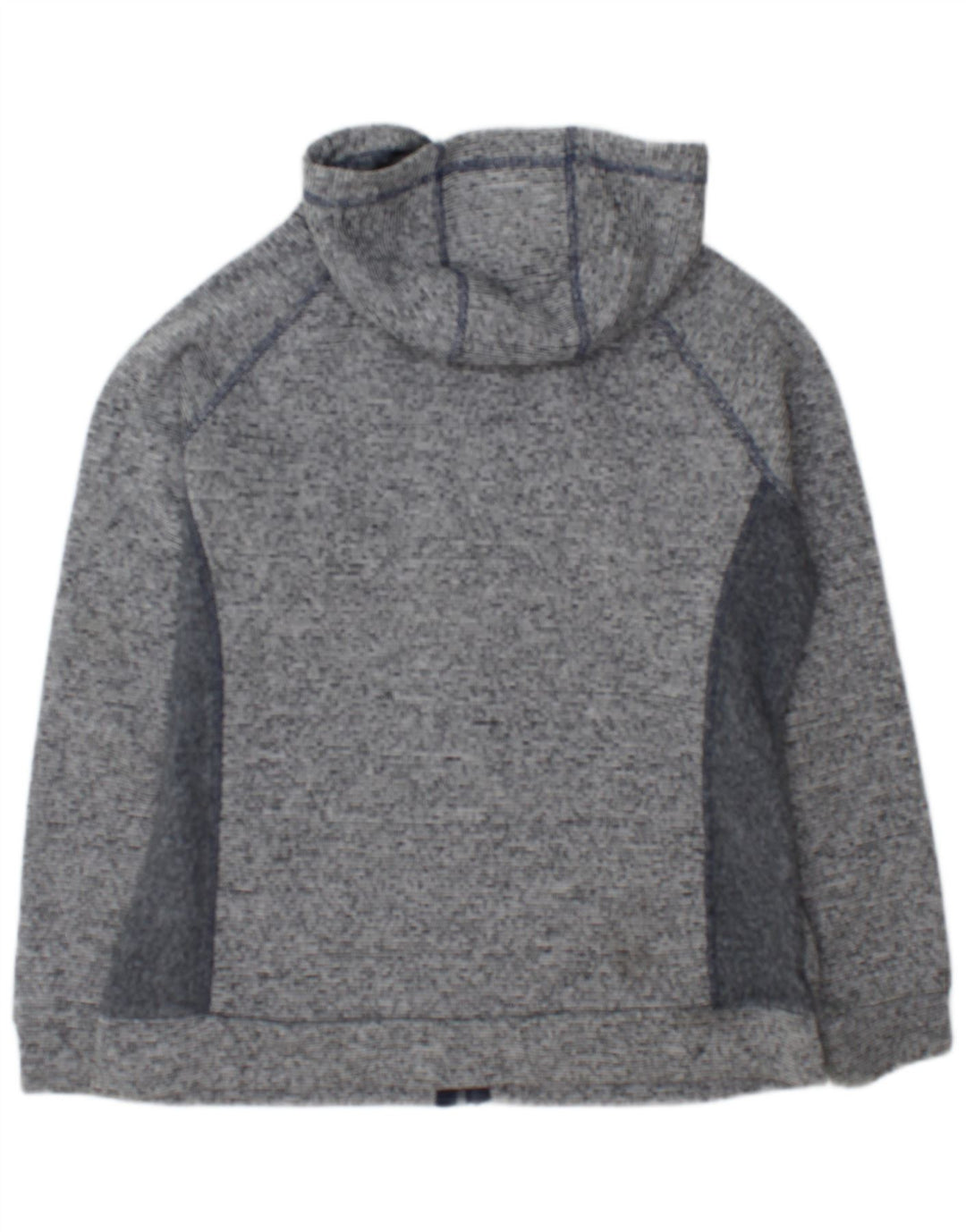 Maglione con cappuccio e zip da donna Weird Fish UK 14 Grande poliestere screziato grigio