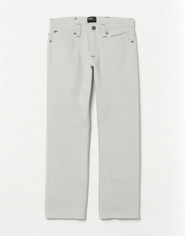 Jeans dritti Zed da donna Lee W31 L30 cotone bianco