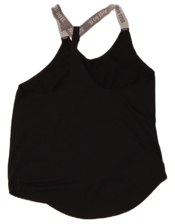 Canottiera grafica da donna Nike UK 8 Small poliestere color block nero