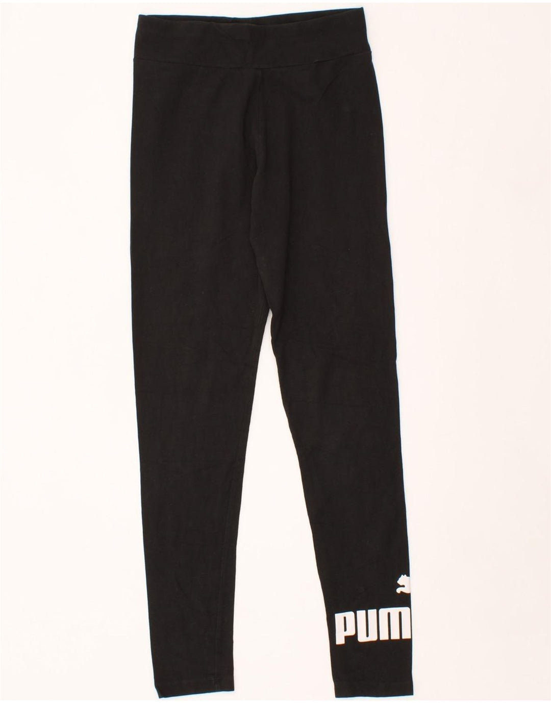 PUMA Womens Graphic Leggings UK 10 Small Black Vintage Puma and Second-Hand Puma from Messina Hembry 