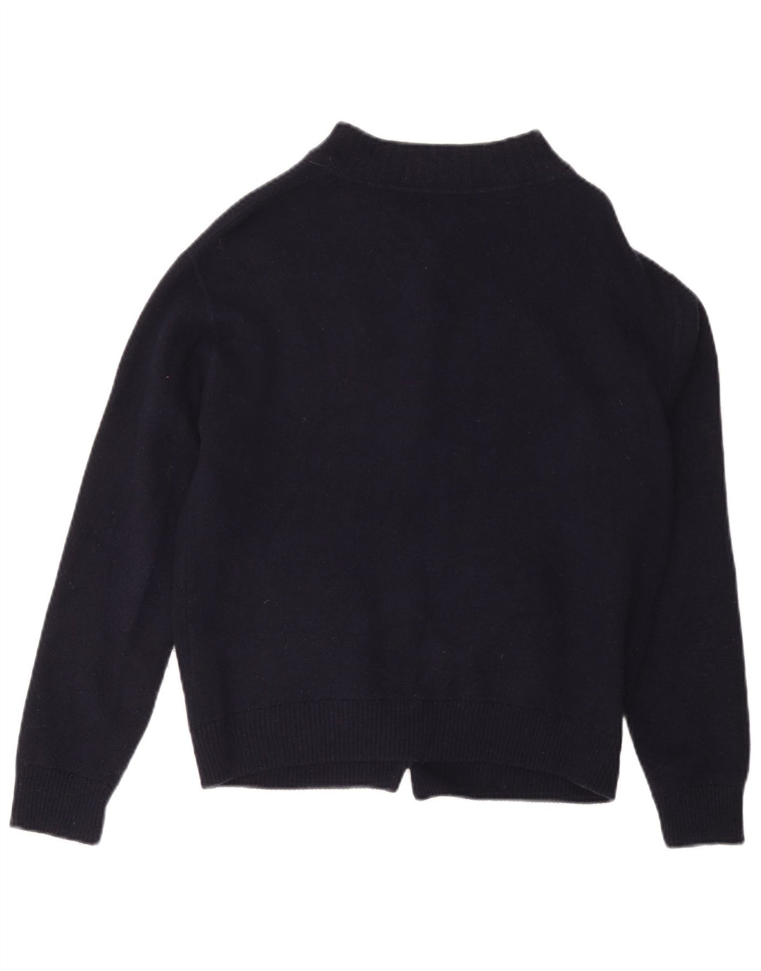 MASSIMO DUTTI Maglione cardigan aperto da donna UK 14 Medio Blu Navy