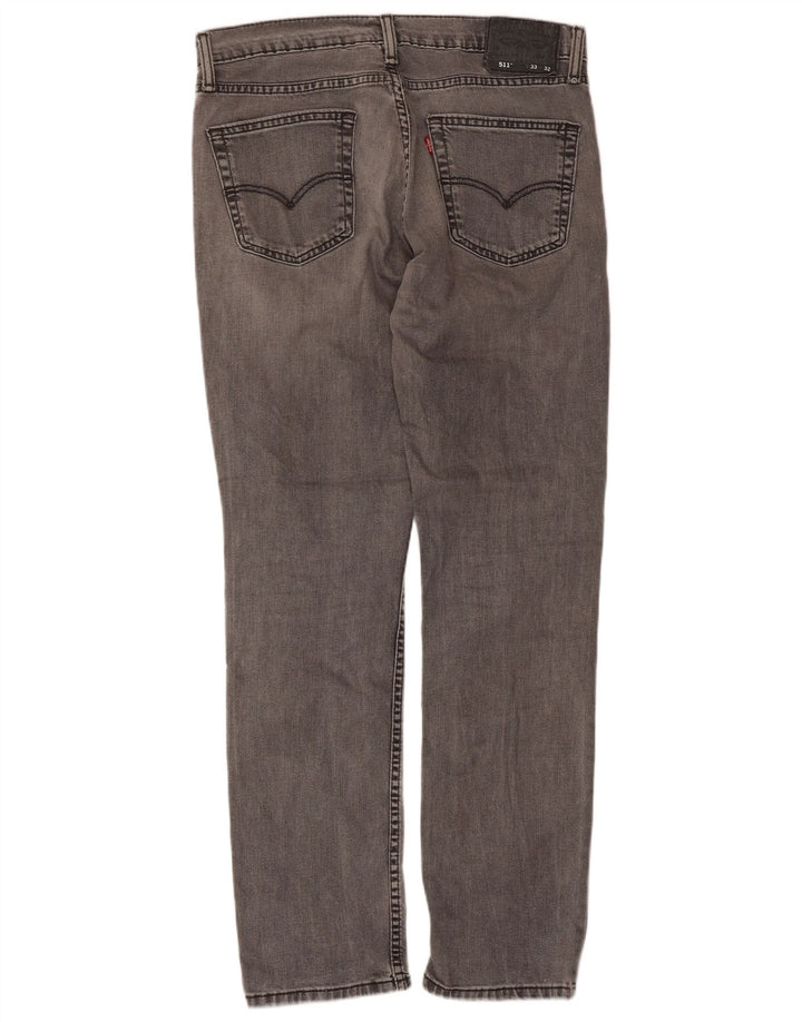Jeans Levi's Uomo 511 Slim W33 L32 Cotone Grigio