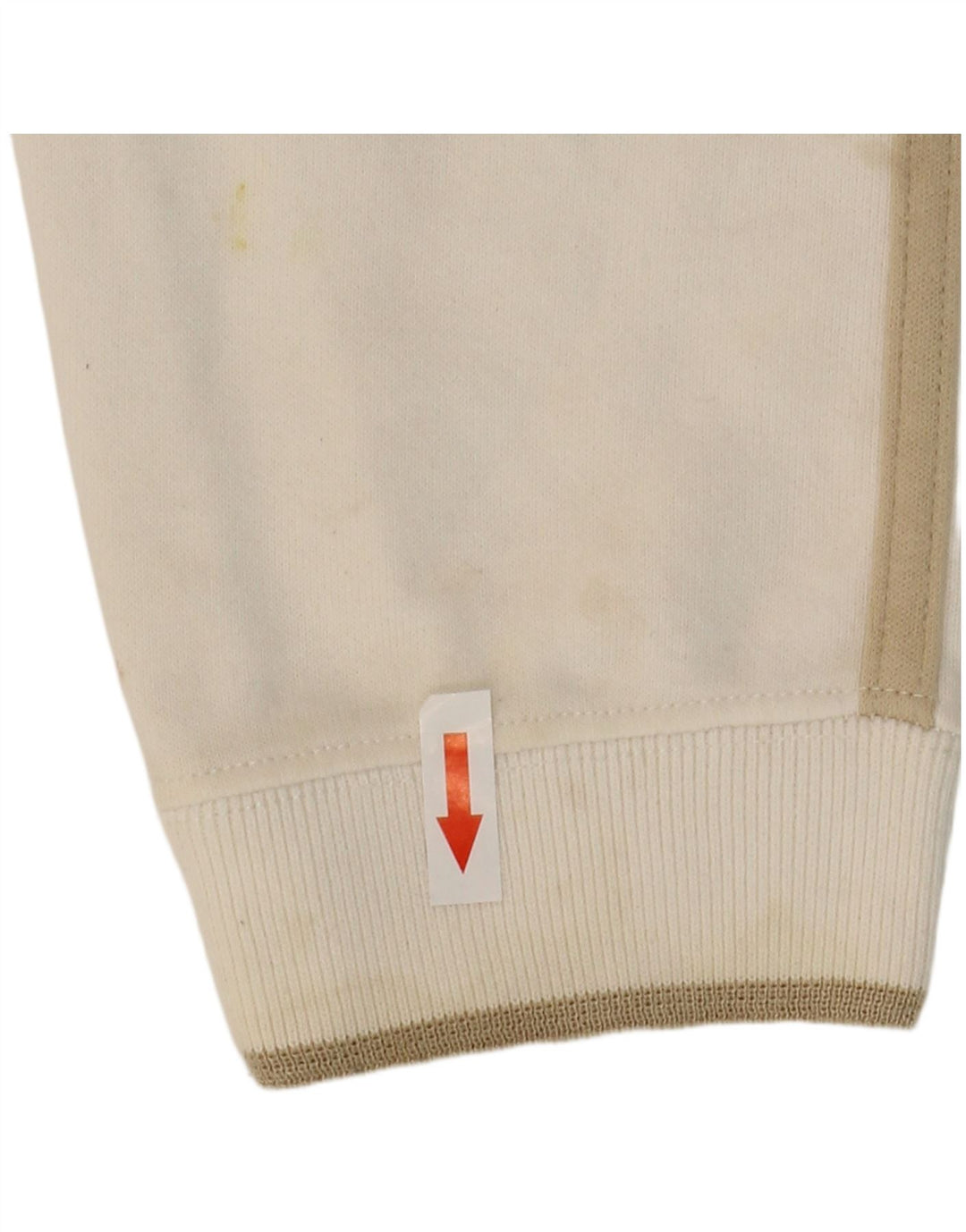 Felpa da donna con collo con zip Champion, maglione UK 14, cotone bianco medio