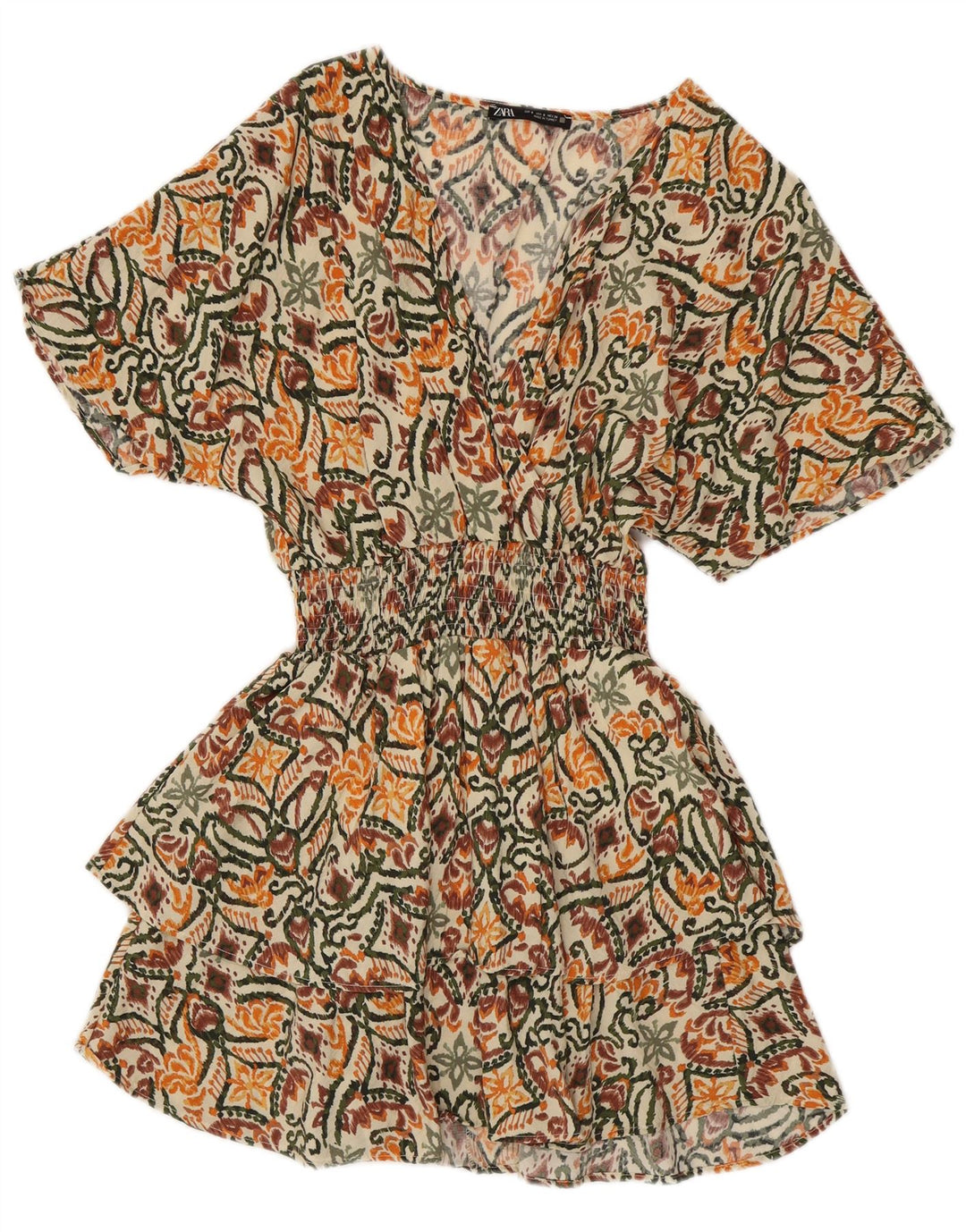 Abito a strati da donna Zara UK 8 piccolo floreale multicolore