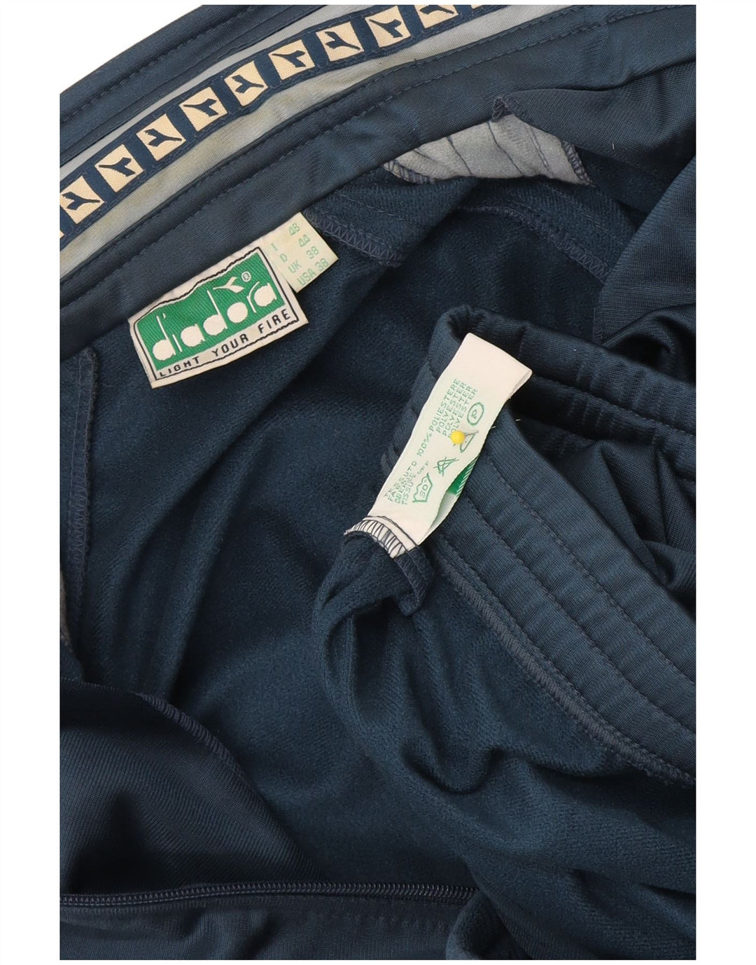 Giacca da ginnastica grafica da uomo Diadora UK 38 poliestere blu medio