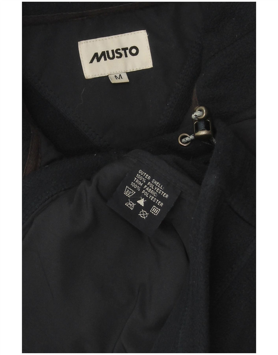 Giacca in pile da uomo Musto UK 38 poliestere medio blu navy