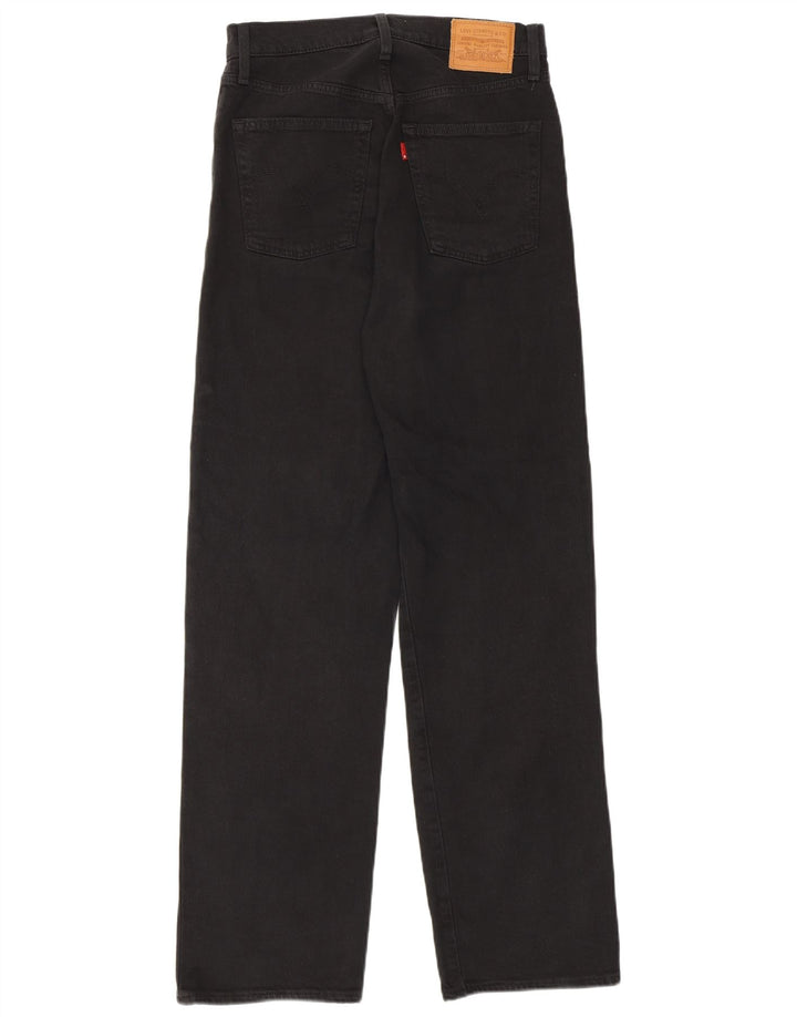 Jeans dritti Ribcage da donna Levi's W27 L29 cotone nero