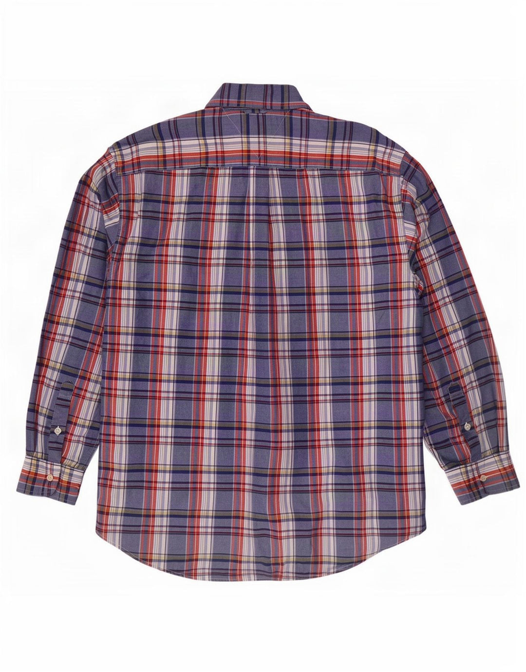 Camicia da uomo Tommy Hilfiger a quadri grandi in cotone blu