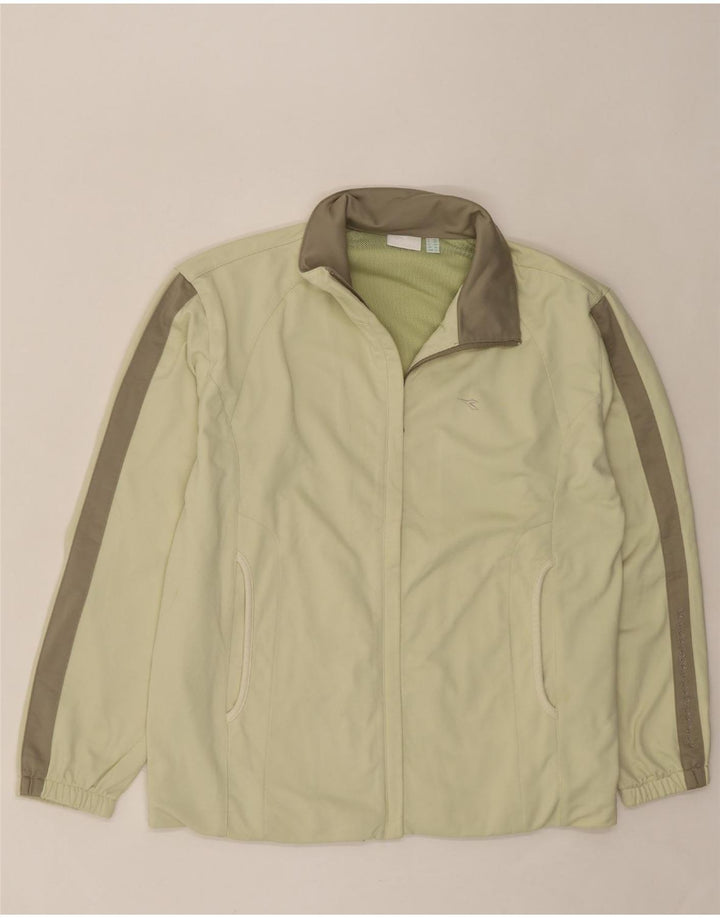 DIADORA Womens Tracksuit Top Jacket UK 18 XL Green Colourblock Polyester Vintage Diadora and Second-Hand Diadora from Messina Hembry 