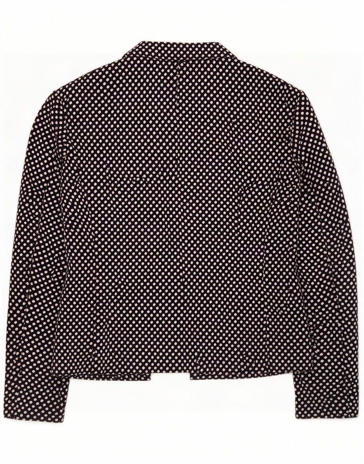 Giacca blazer aperta da donna Marks & Spencer UK 16 grande nera maculata