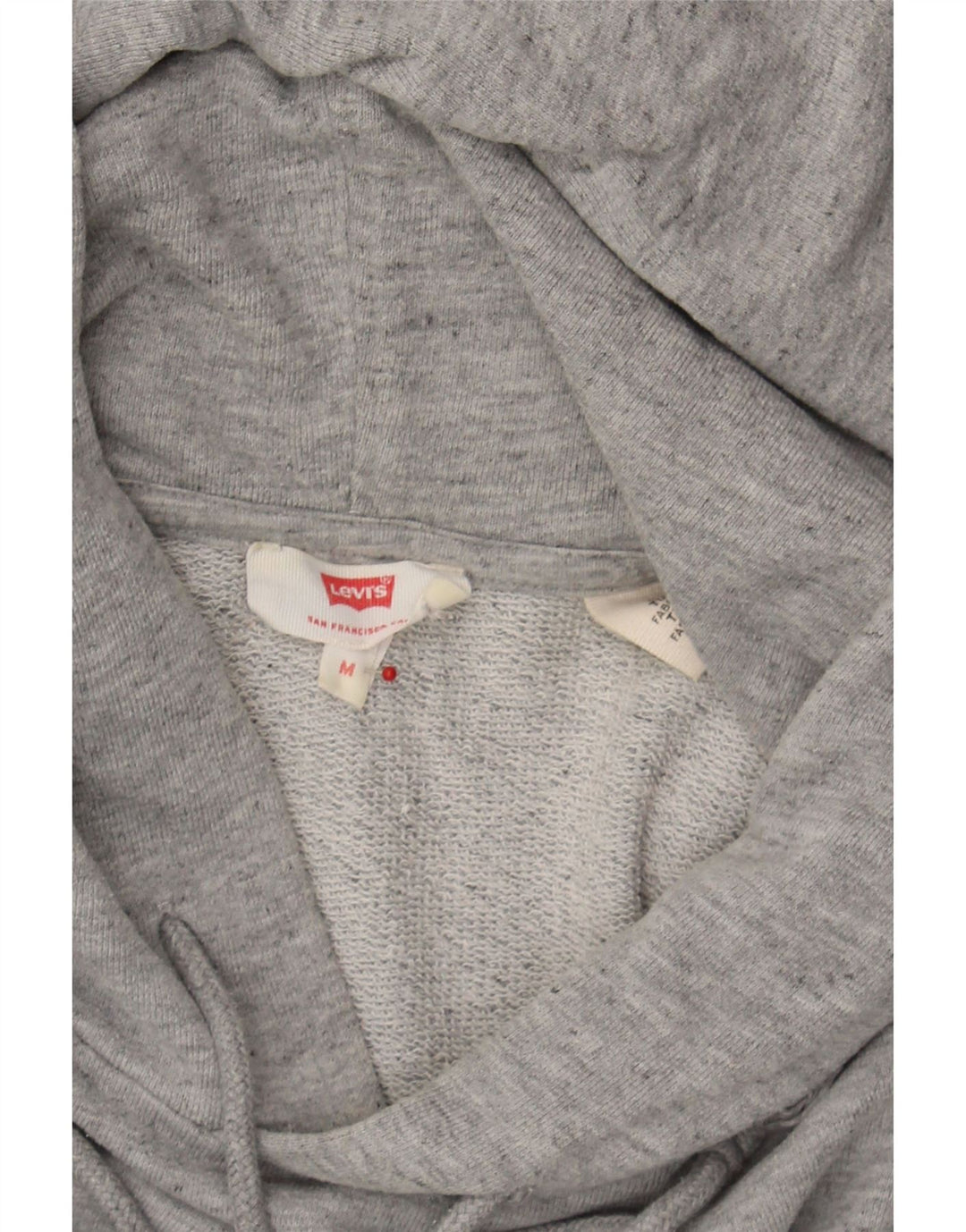 LEVI'S Mens Graphic Hoodie Jumper Medium Grey Cotton Vintage Levi's and Second-Hand Levi's from Messina Hembry 