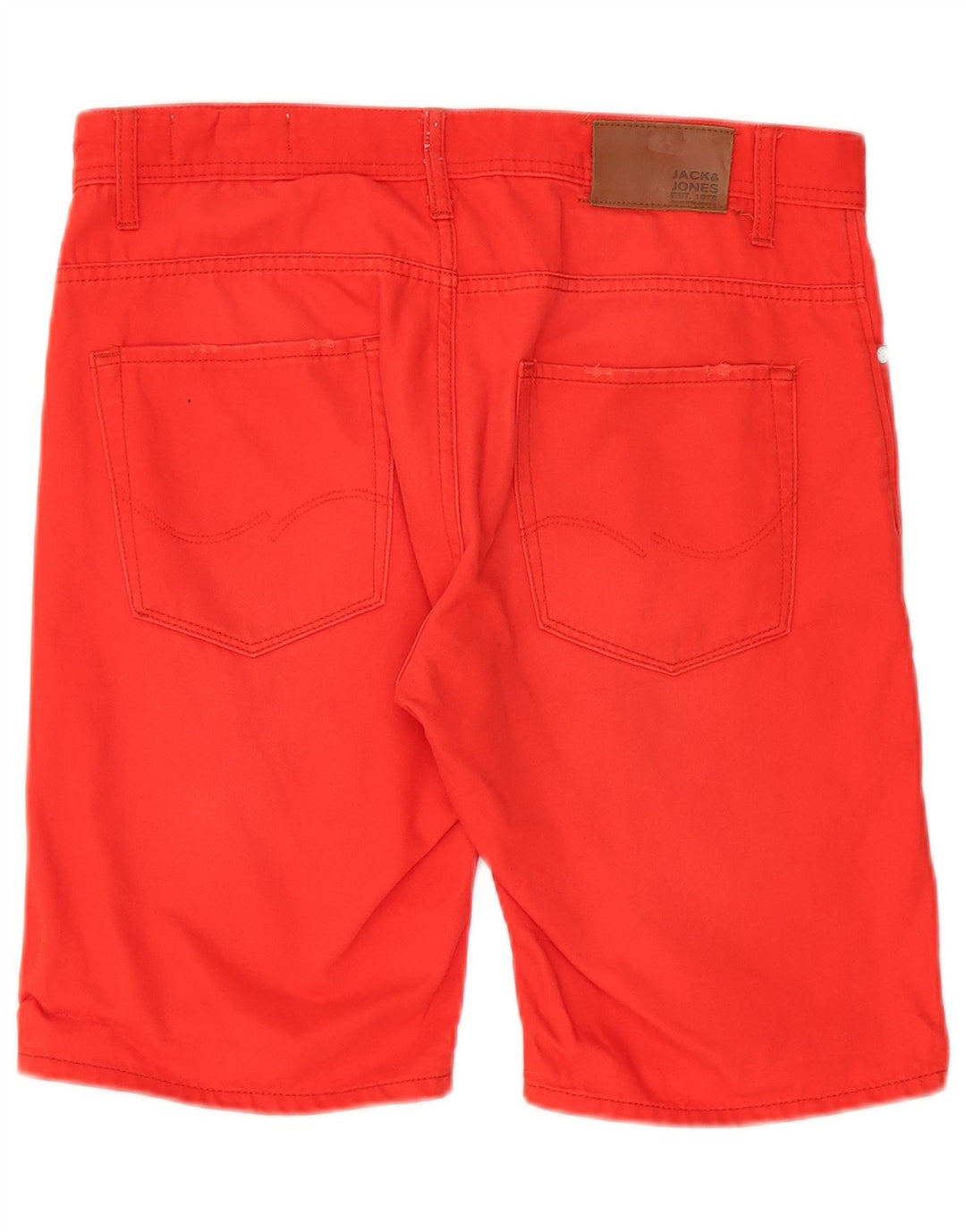 Pantaloncini di jeans da uomo Jack & Jones grandi W34 cotone rosso