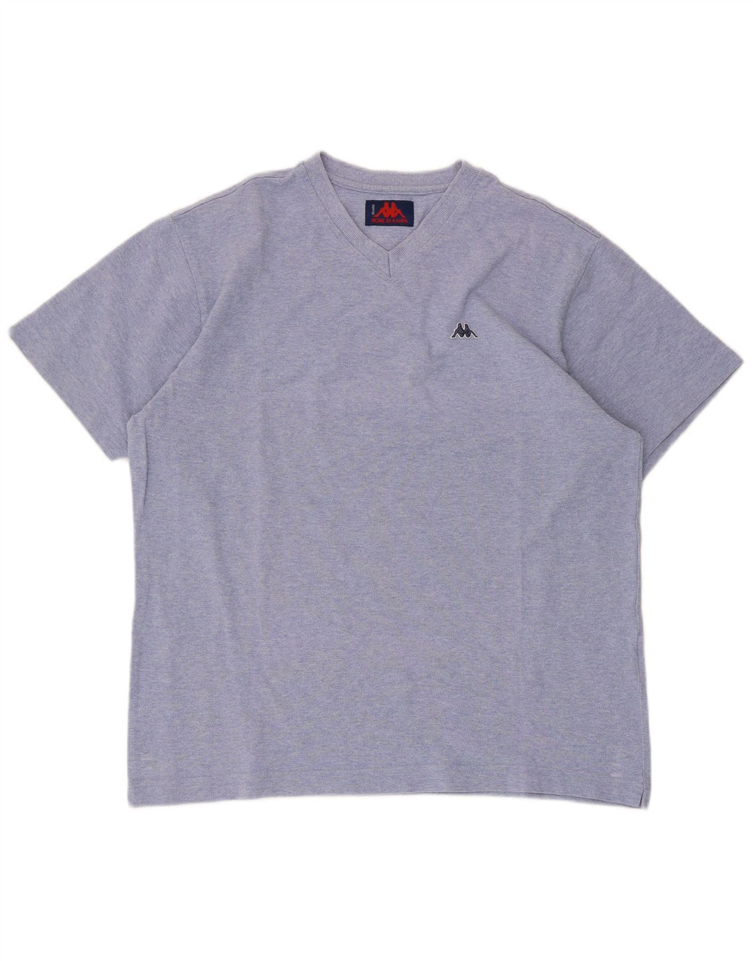 T-shirt Kappa da uomo a maniche corte Top Large in cotone blu