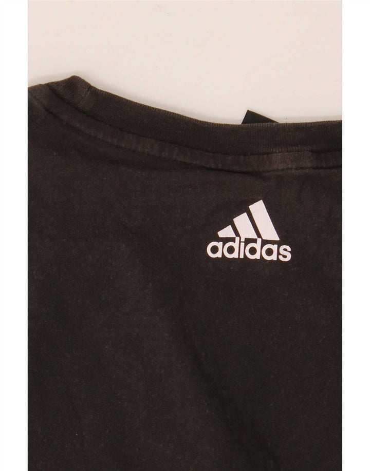 T-shirt grafica da uomo Adidas Top media nera