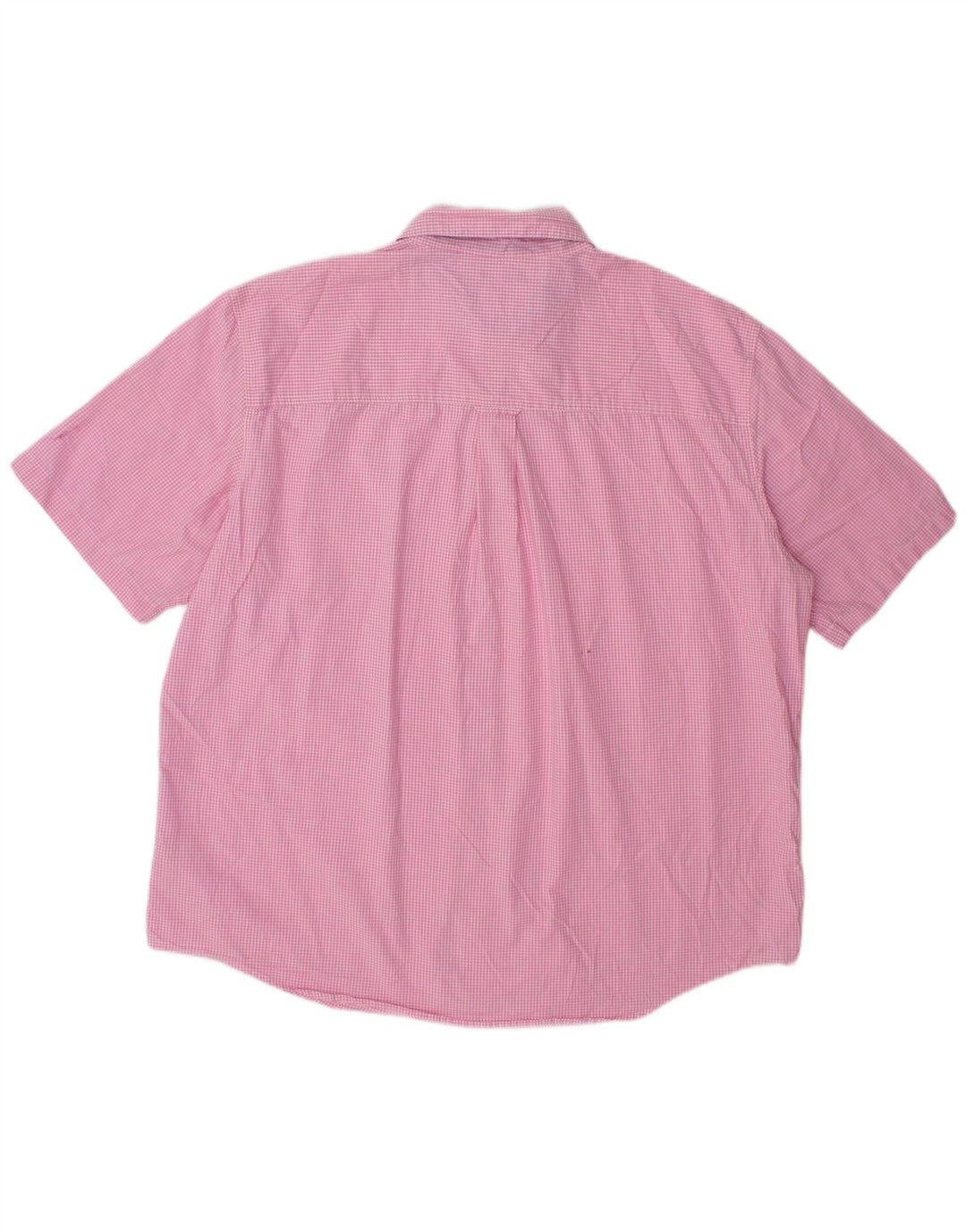 Camicia a maniche corte da uomo Chaps 2XL in cotone a quadretti rosa