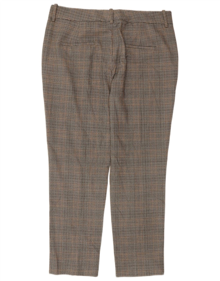 Pantaloni corti da donna Zara EU 40 medi W30 L28 poliestere a quadri grigi
