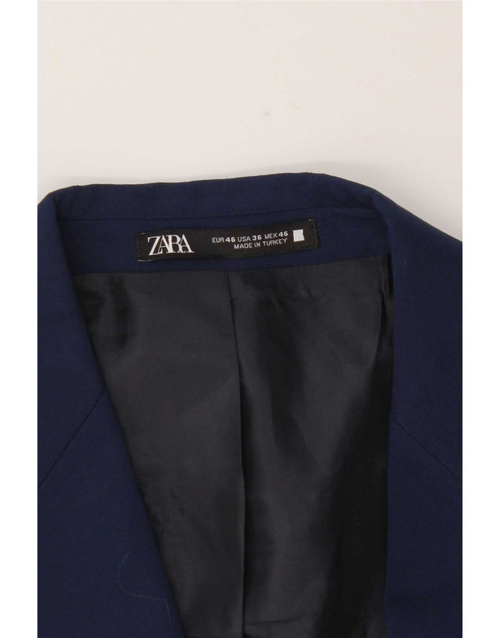 Giacca blazer da uomo a 2 bottoni Zara EU 46 piccola blu navy