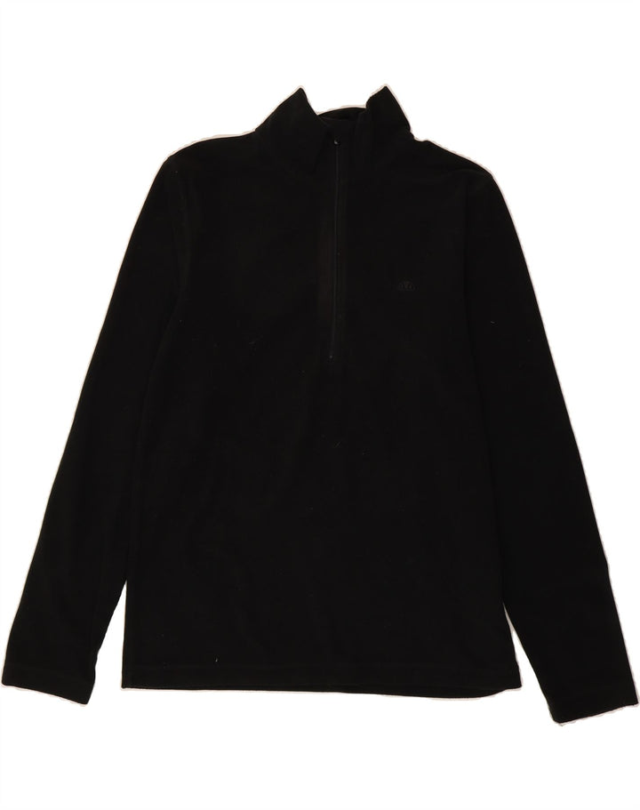 ELLESSE Mens Zip Neck Top Long Sleeve Medium Black Polyester Vintage Ellesse and Second-Hand Ellesse from Messina Hembry 
