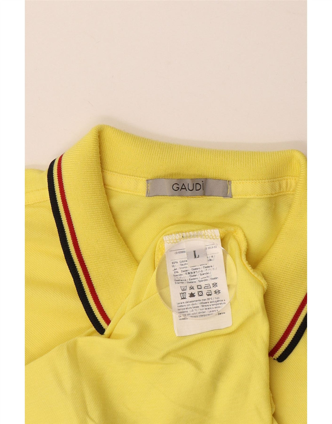 Polo da uomo GAUDI grande in cotone giallo