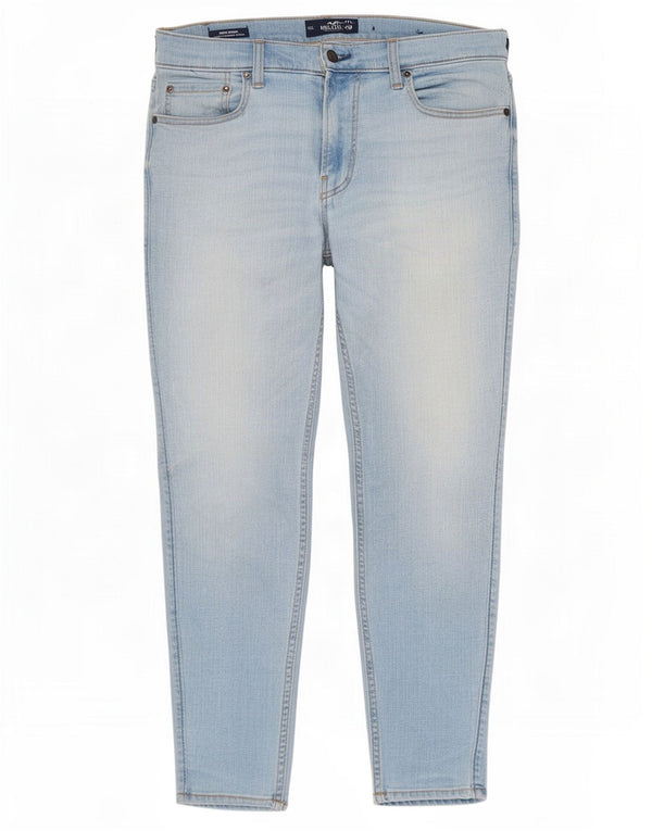 Jeans Hollister Uomo Super Skinny W33 L30 Cotone Blu